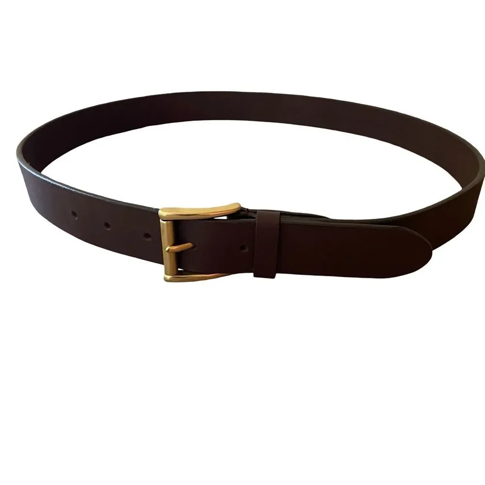 Vintage Crazy Horse Genuine Leather Belt Brown Size Extra Large